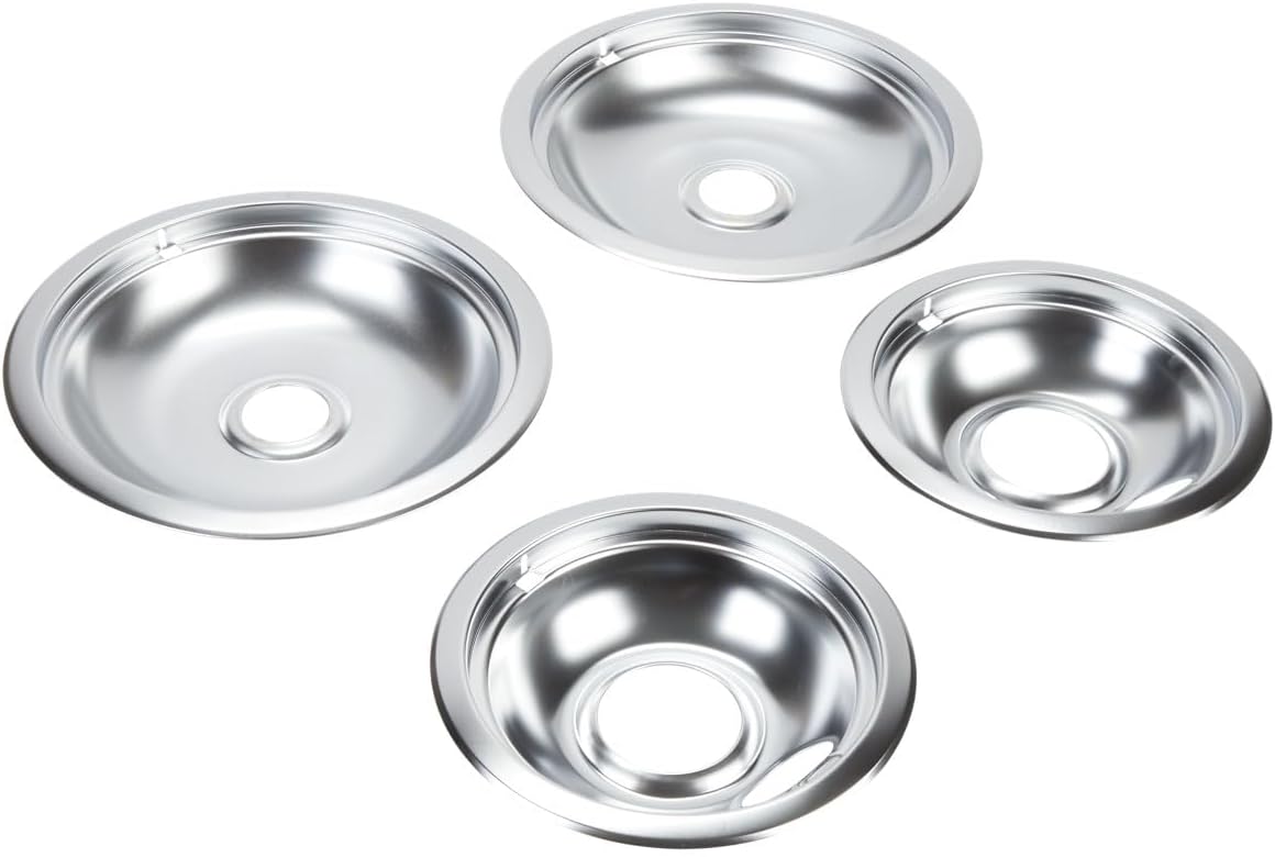 Whirlpool W10278125 Drip Pan Kit, Chrome