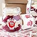 JarThenaAMCS 1200Pcs Valentine's Day Cute Monster Stickers Roll Red Pink Self-Adhesive Sticker Decals Arts and Crafts Decorative Envelope Seals for Holiday Envelopes Scrapbook Gifts DIY
