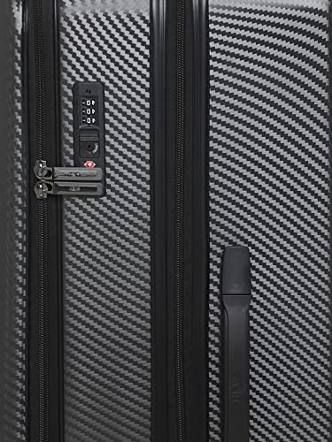 Heys Ez Access 2.0 Range Charcoal Color Hard Large Luggage, Silver, 28", Ez Access #TOP4