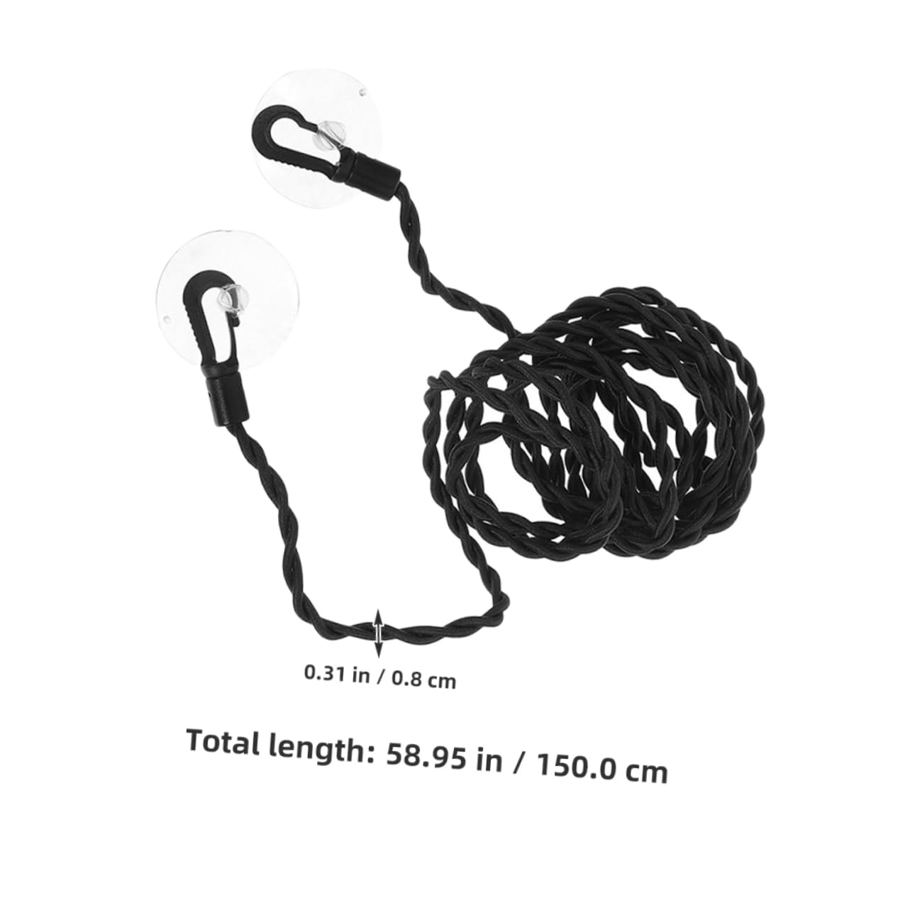 Unomor 3pcs Portable Elastic Clothesline Retractable Indoor Outdoor Drying Rope with Hooks Suction Cups for Travel Camping Hiking Lightweight Windproof Clothesline for Laundry Drying