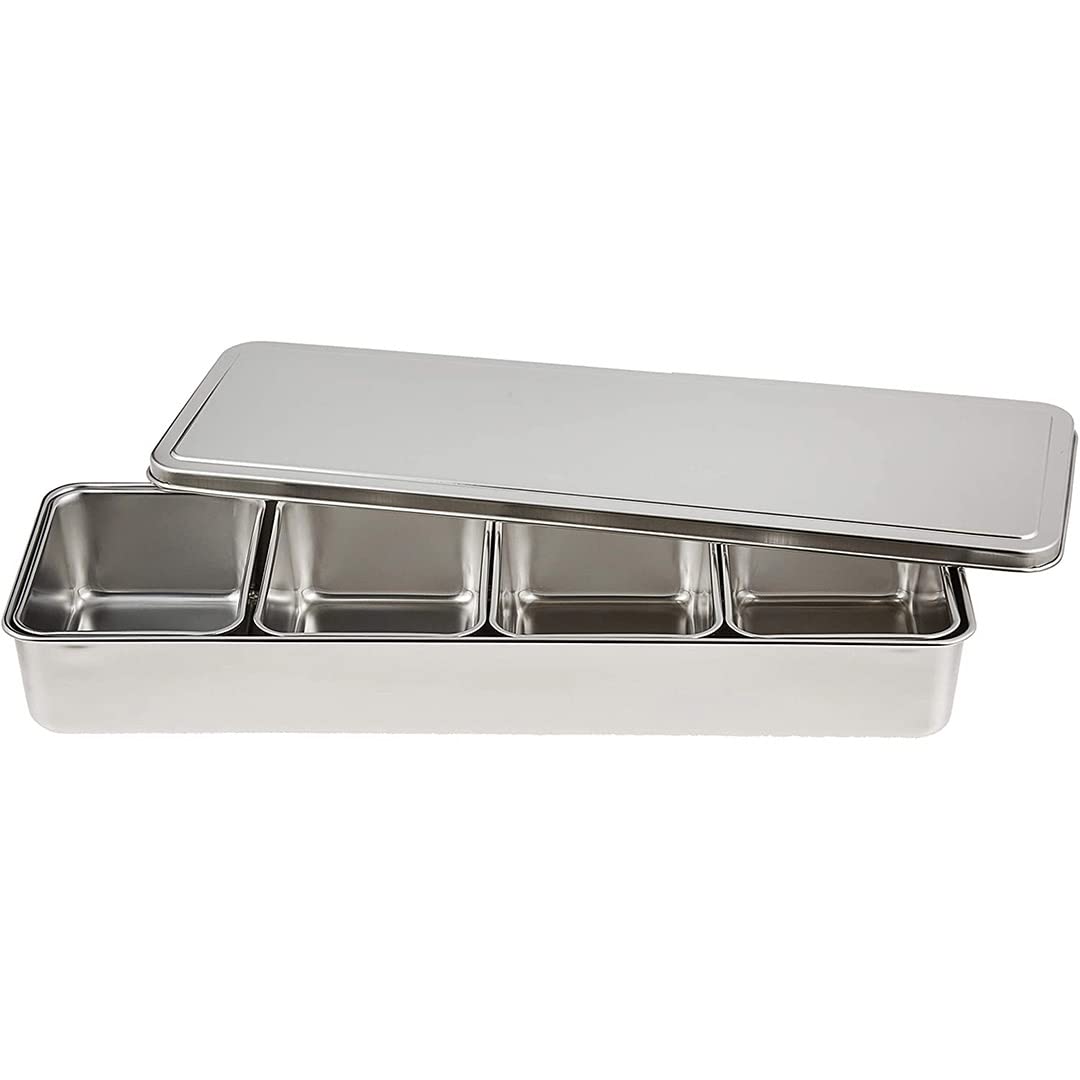 Récipients en acier inoxydable Mum Yakumi Sto avec 4 supports à condiments pour cuisine nizat