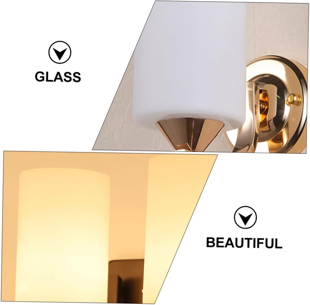 Gadpiparty 2pcs Glass Shade Replacement for Ceiling Lamps Frosted Glass Light Fixture Elegant Accessory for Home for Living Room Bedroom and Bathroom