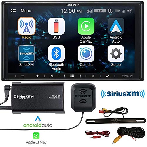 Alpine iLX-W650 7" Mechless Bluetooth Car Receiver Deck with Sirius Tuner and Quinn