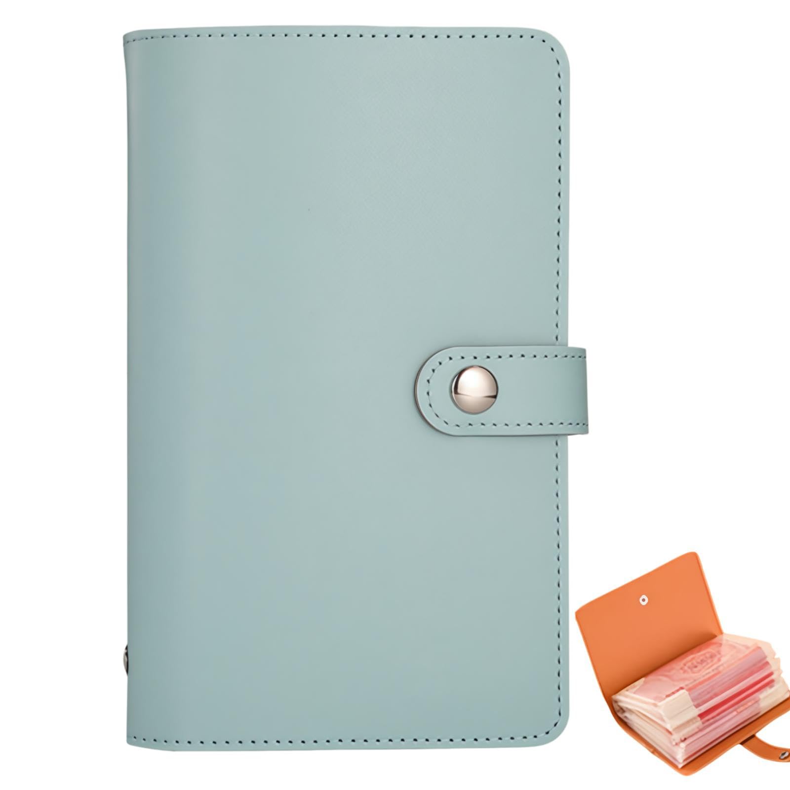 100 Envelopes Saving Challenge,Envelope Challenge Binder,Money Saving Wallet,Cash Binder,Includes Saving Notebook & Binder 50 Pages,Cash Budget Money Saving Book for Couples,Offices and Home(Blue)