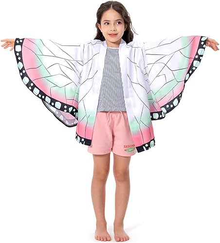 Vista 4 de Vaianie Kimono para niños, disfraz de cosplay, cárdigan, chaqueta, bata, capa de anime