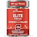 Elite Caffeine with L-Theanine - Jitter-Free Focused Energy Pills - Natural Nootropic Stack for Smart Cognitive Performance - 120 Soft Capsules