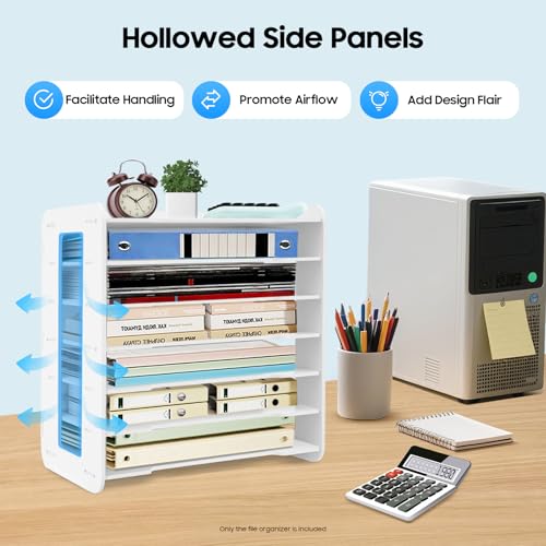Support de documents A4 horizontal en PVC pour trier facilement les papiers accumulés au bureau - 5