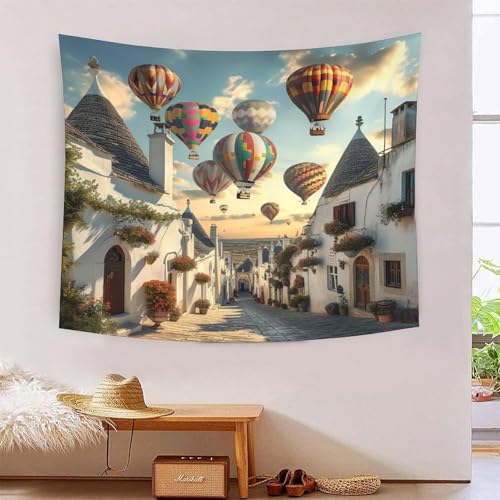 Tapisserie murale ballon à air chaud 3D TNSGHAVED grand format salon 180x230 cm