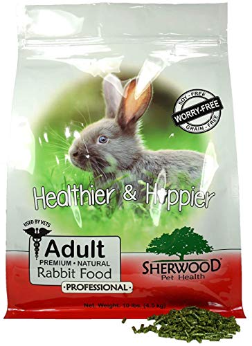 Sherwood Pet Health Adult Rabbit Food Professional 10 lbs, Grain and Soy-Free for Better Digestion