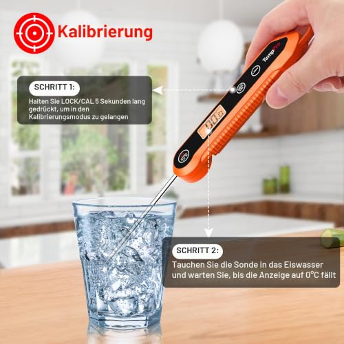 Foto von TempPro Fleischthermometer IPX6 Wasserdicht 0.5°C Präzise Grillthermometer