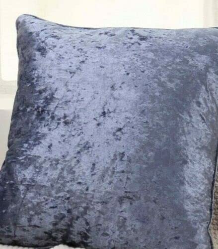 INSAFIANS Crushed Velvet Cushion Covers Luxury Plain Cushion Covers 18"x18", 24"x24", 30"x30" (18" x 18", Grey)