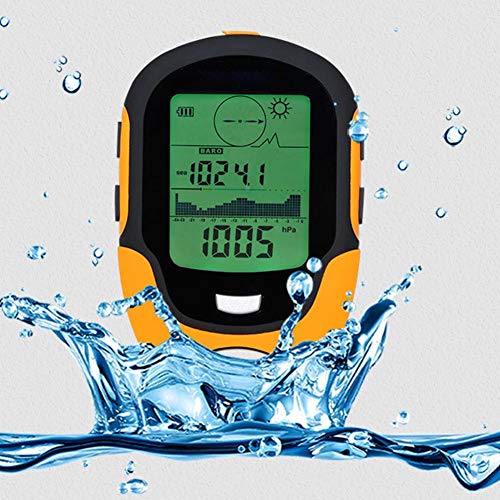SUNROAD Magt Digitaler Höhenmesser Barometer Kompass Thermometer Hygrometer Uhr für Outdoor Bergsteigen Angeln(Gelb)  
S