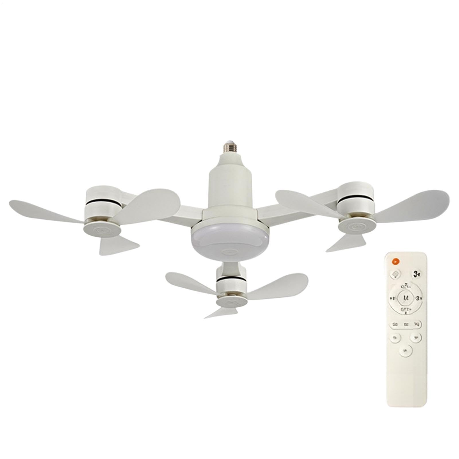 Ventilador de techo tipo araña para refrescar techos bajos y regular el brillo LED 8