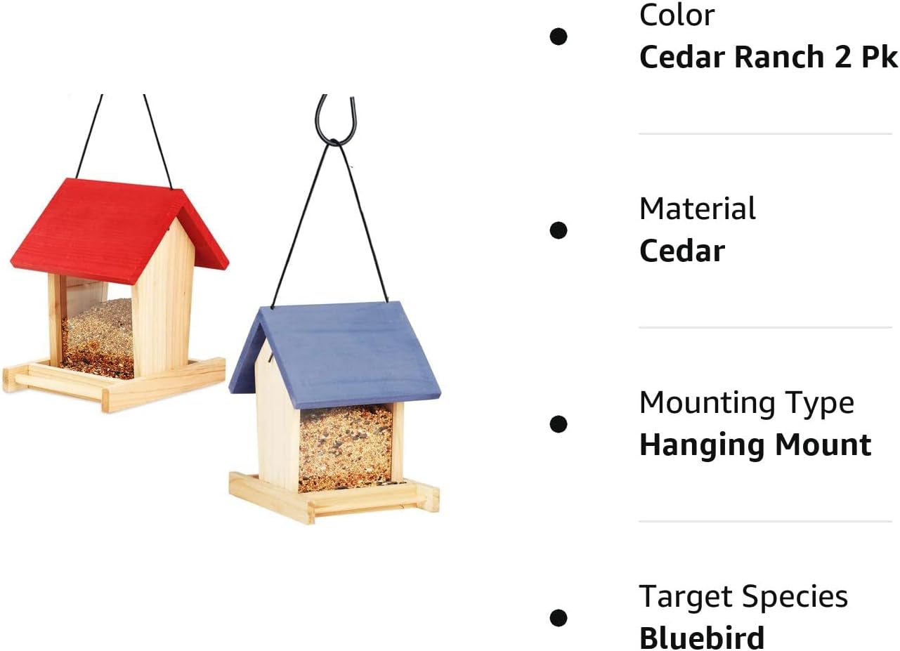 MIXXIDEA Comedero De Madera Para Pájaros, Caja