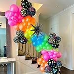Glow in the Dark Balloon Arch Garland Kit-165Pcs UV Neon Rainbow Luminous Fluorescent Balloons-Let's Glow Birthday Party Back to 80s 90s Disco Rock Roll Party Decorations - Image 5