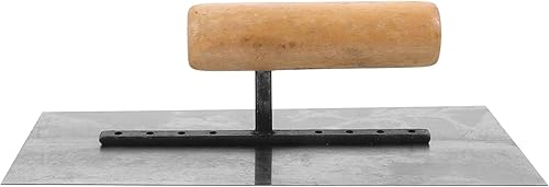 Housoutil Paleta de mano resistente Paleta de hormigón Mango de madera Herramientas de albañilería para yeso
