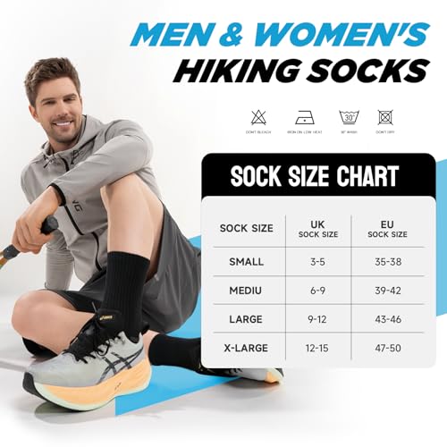 Graue Variante der TANSTC Baumwollsocken Größe 39-42 - Detailansicht von TANSTC Sportsocken Wandersocken Deal – Dealfo...