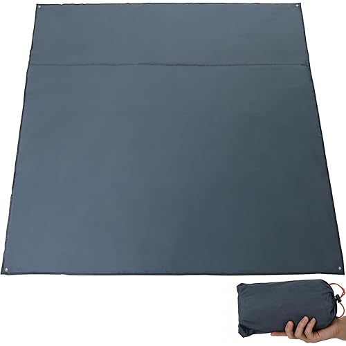 REDCAMP Waterproof Camping Tarp, Grey/Green 4 in 1 Multifunctional Tent Footprint for Camping, Hiking, Backpacking