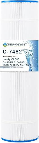 PJAN145 - Filtro de piscina que reemplaza a Jandy CL580, CV580, Unicel C-7482, Ultral-A10, Filbur FC-0820, A0104100, R0357900, Filbur FC-6415,