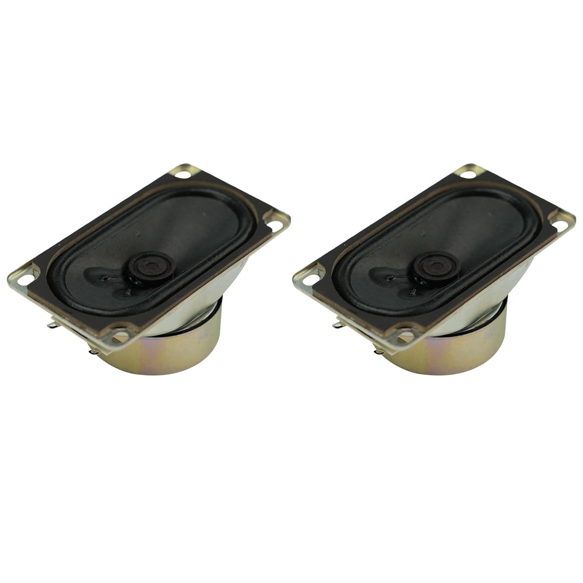 Speaker, 4Ohm/ 10W Horn Stereo Amplifier DIY Accessory, Diameter: 90MM/3.54inch; Width: 50mm/1.97inch?Height:35MM/1.57inch, with 20CM Terminal Cable. (2 Pack; Weight:276G)