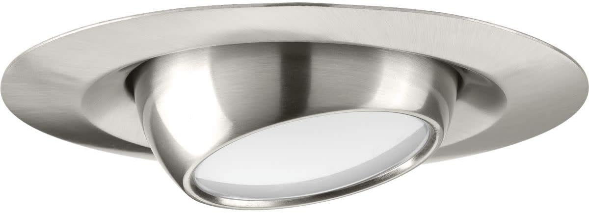 Progress Lighting P8076-09-30K Recessed 6" LED Eyeball Trim, Brushed Nickel