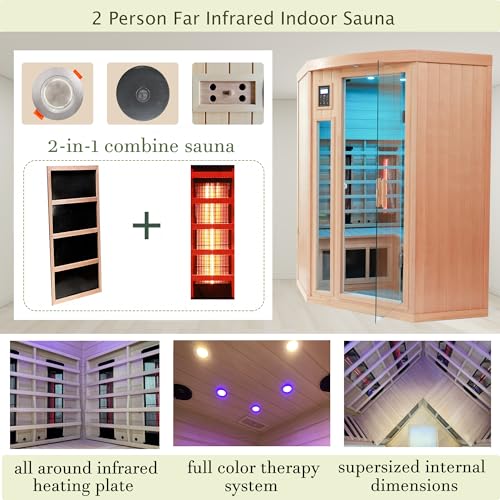 KUNSANA Low EMF Infrared Saunas for 2-3 Person