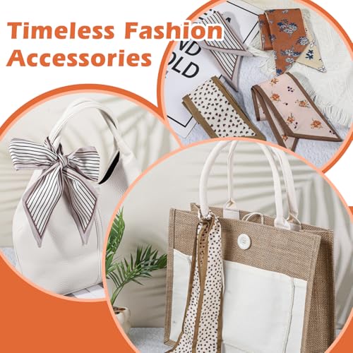 4Pcs Purse Scarf for Handbags Silky Smooth Head Scarf Boho Thin Neck Scarves for Women4