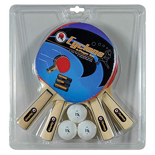 Martin Kilpatrick Cyclone Shakehand Table Tennis 4-Player Set Series | Offers Limited Speed and Spin with Great Control | Recommended for Beginning Level Players