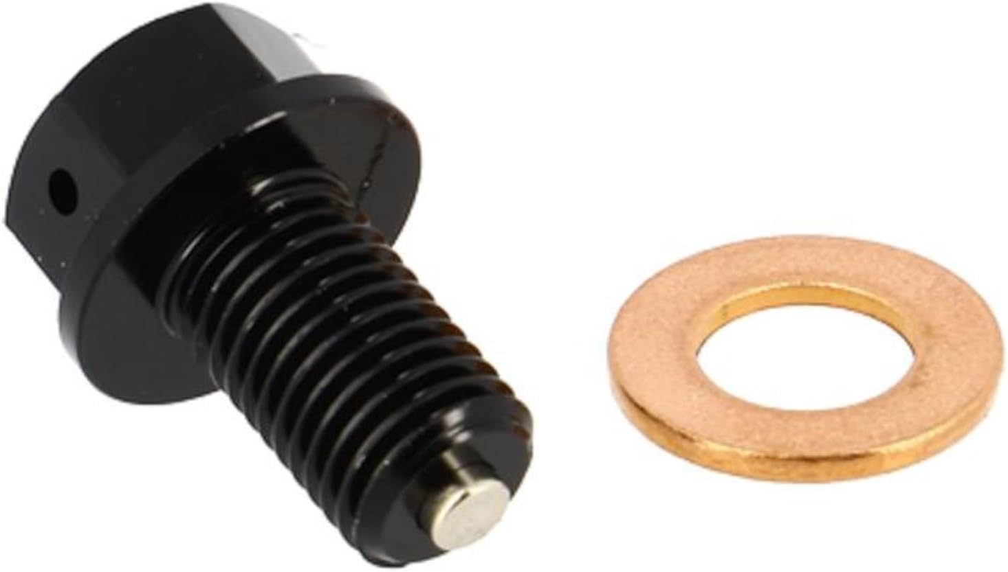 cyclingcolors 1 x Oil Drain Plug Magnetic with Seal Oil Pan Drain Nut Locking Screws Ideal for Moped Scooter Motorcycle Car Quad Engine Oil Pan M10 x 1.25 16 mm
