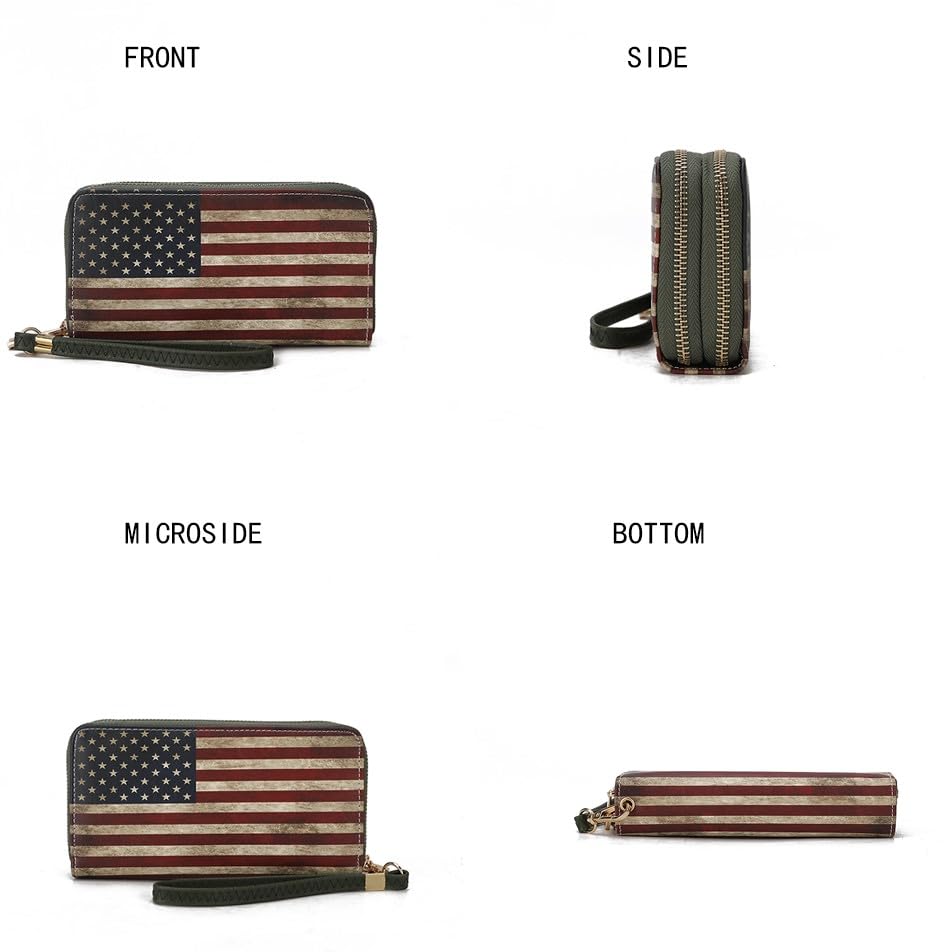 Image of MKF Collection Wristlet Wallet for Women, Small Credit Card Holder with Zipper Coin Pocket Wallet Purse Handbag By Mia K