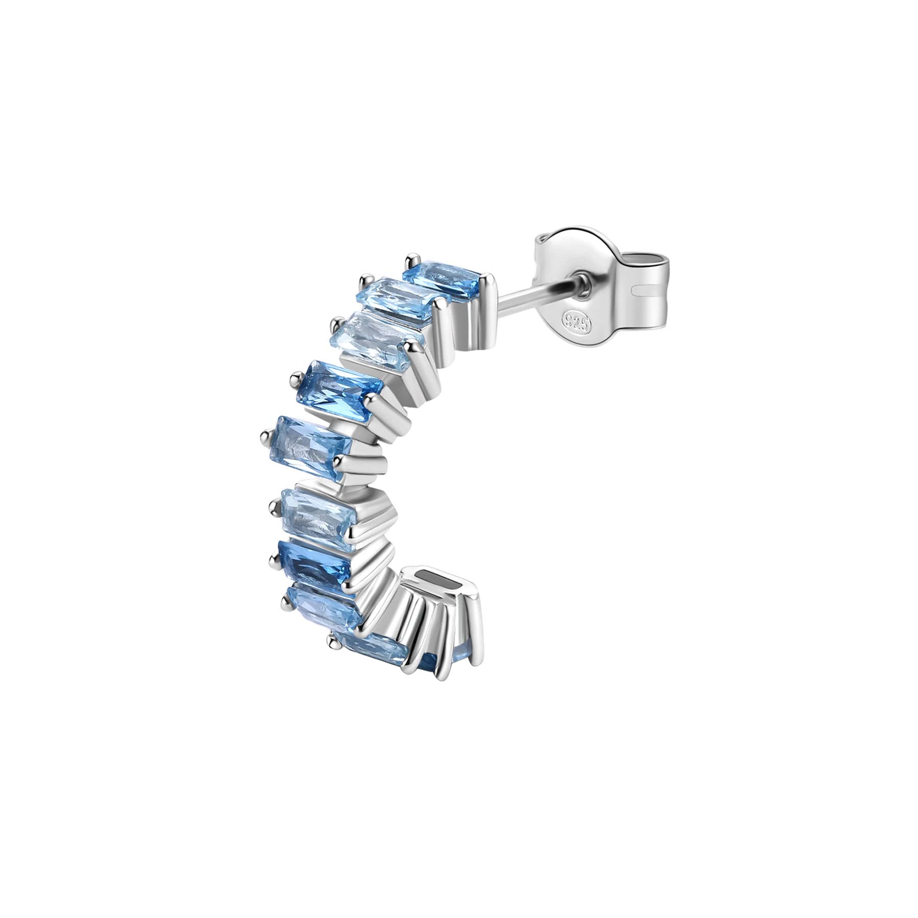 Brosway Orecchino Singolo A Cerchio Argento E Light Blue – Collezione FANCY (FCL10)