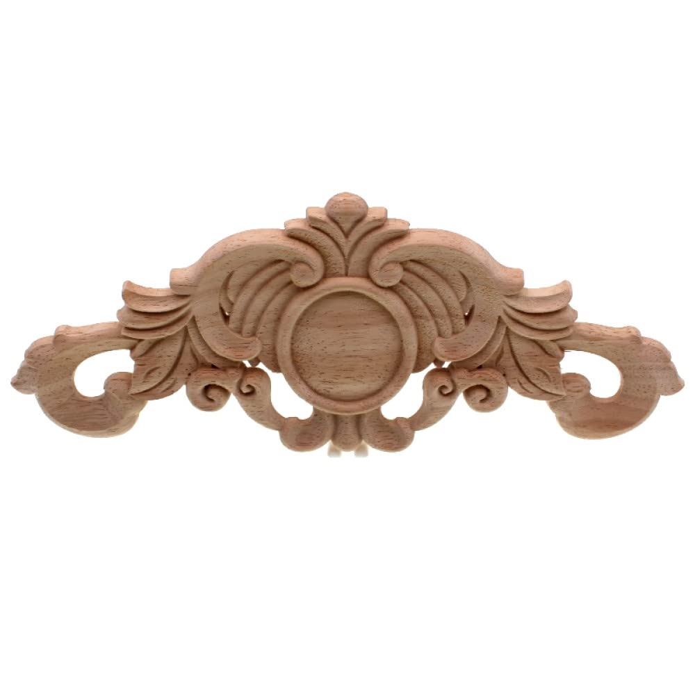Apliques de esquina tallados en madera sin pintar LVTFCO adorno miniatura muebles