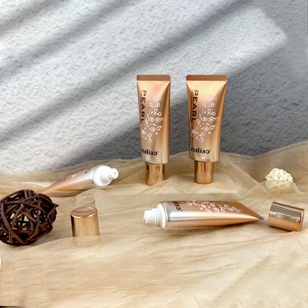Image of Maliao Pearl Illuminator Makeup Base - Bright Pearl Color for Instant Skin Brightening (GOLDEN PINK) 40g