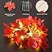 3 Pack Fall Decor-Fall Garland with Lights Thanksgiving Fall Decorations for Home, Total 20Ft 60LED Thick Lighted Maples Leafed Garland Autumn Wedding Harvest Halloween Decor Fireplace Party Christmas