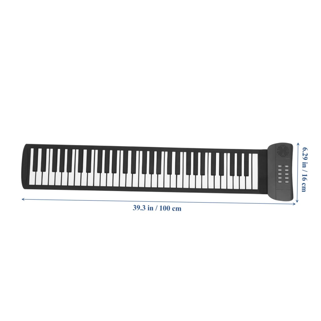 Pianoforte Arrotolabile Elettronico Portatile 61 Tasti per Ragazzo Ragazza | Silicone Nero, 128 Timbri, 1000 Mah Ricaricabile, Accessori Audio, Microfono e Pedale Sustain