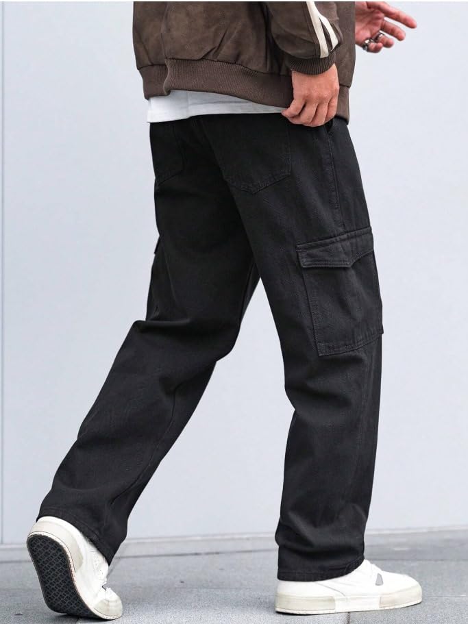 Image of ODDMONKEY Men Jeans || Cargo Jeans for Man ||Cargo Pant for Man || Jeans for Men || Men Cargo Pants || Straight Fit Jeans for Men