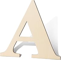 Vista 1 de Letras de madera A de 12 pulgadas de grosor, letras de madera en blanco sin terminar de 1/5 pulgadas de grosor, tablero de letrero de madera