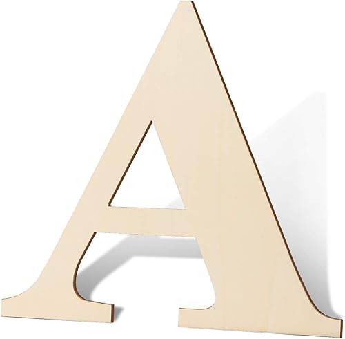 Letras de madera A de 12 pulgadas de grosor, letras de madera en blanco sin terminar de 15 pulgadas de grosor, tablero de letrero de madera para