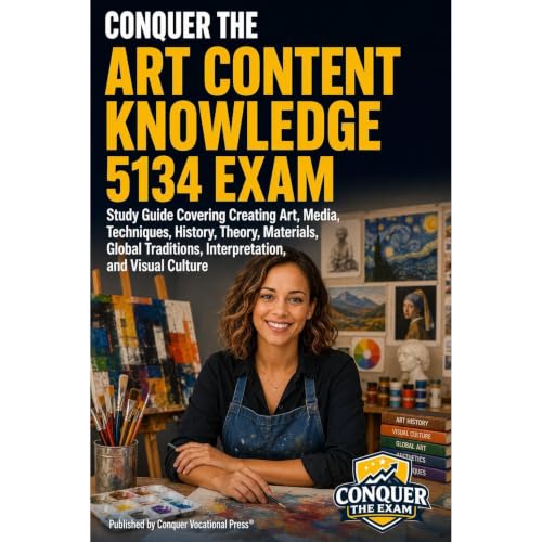 Conquer the Art Content Knowledge 5134 Exam: Study Guide Covering Creating Art, Media, Techniques, History, Theory, Materials