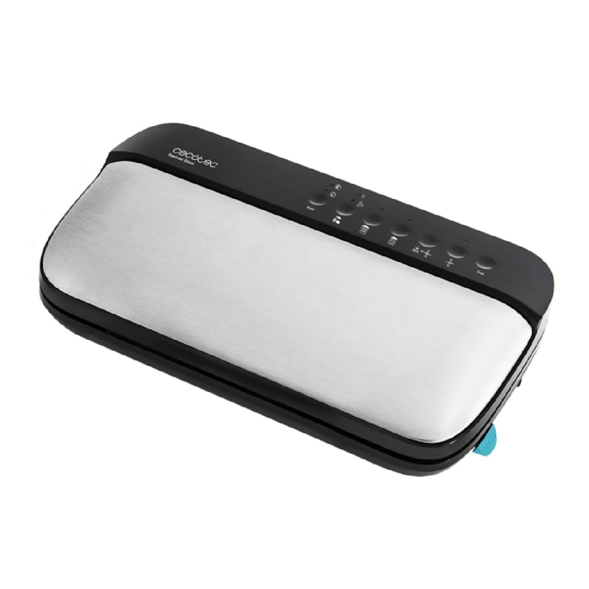 Cecotec Envasadora al Vacío Sealvac Steel. 120 W, Presión de 0,​9 Bar, 4 Modos de Funcionamiento, Compatible con Bolsas Genéricas, Incluye 5 Bolsas, Toma y Tubo para botes y Rollo gofrado