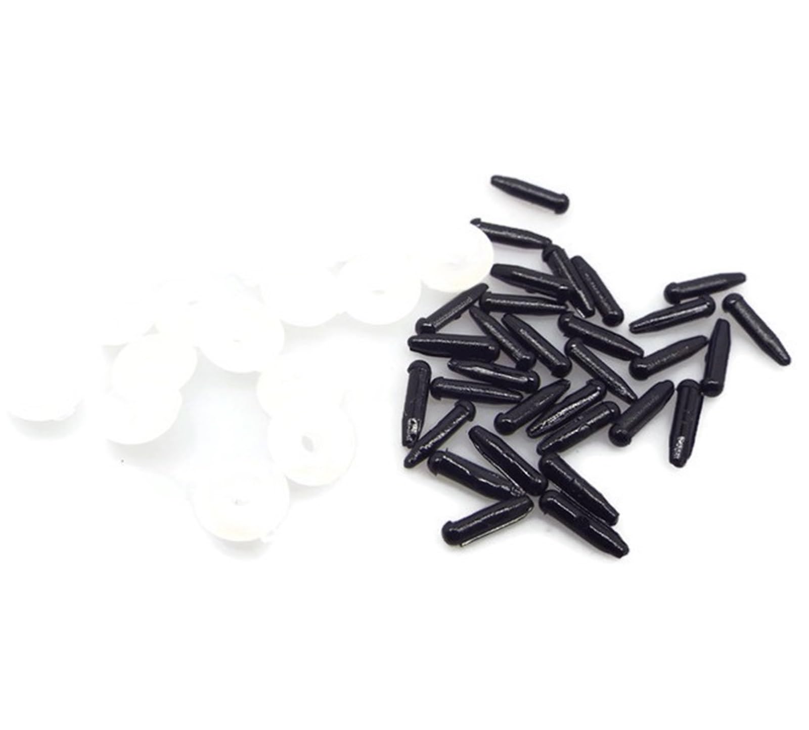 1,8/2/2,5/3/3,5/4/5/6 mm schwarze Tieraugen aus Kunststoff for Basteln von Puppen for Häkeln von Stofftier-Zubehör bestanden EN71(50 sets (100pcs),1.8mm)