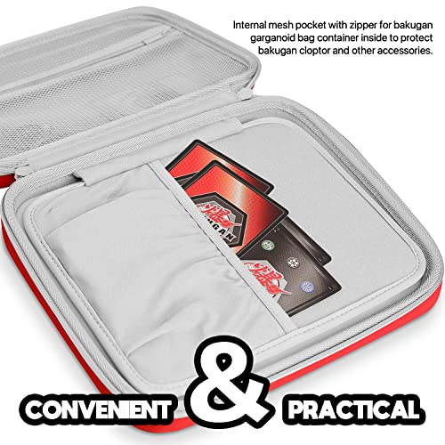 Morinbo Toy Organizer Storage Case Compatible With Bakugan Figures, Bakucores & Armored Alliance, Geogan Rising Battle Action Figure, Carrying Box For 20 Pieces With Accessories Mesh Pocket (Bag Only) #TOP4