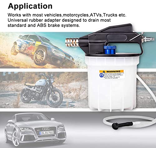 Oulaiz Vacuum Brake Bleeder Air Brake Bleeder Kit With 2L Brake Fluid Extractor And 1L Refilling Bottle, Pneumatic Vacuum Bleeder Tool Kit For Auto Car Truck Use #TOP3