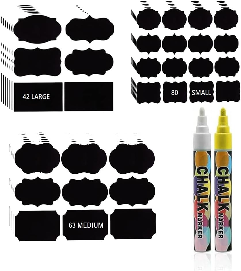 Pantry Labels 185 Stickers Food Pantry Chalkboard Label Sticker for Kitchen Organization Storage Food Jar Container Label