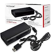 YCCTEAM Xbox 360 Slim Power Supply Brick,AC Adapter Power Cable Replacement Kit for Xbox 360 Slim...