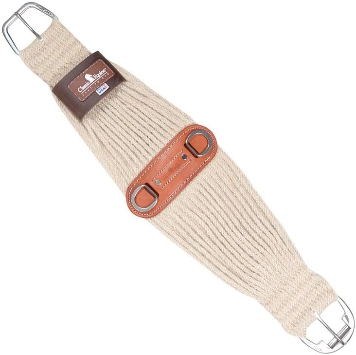 Classic Equine 100% Mohair Roper Cinch 31-Strand, Natural, 28-inch (CRC100N31-28)