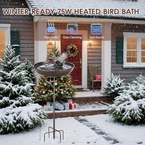 Baiapey Heated Bird Bath – 35 Inches High thumb #6