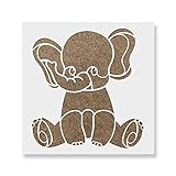 Baby Elephant Stencil - Stencil, Painting, Elephant Stencil, Animals, Baby Elephant
