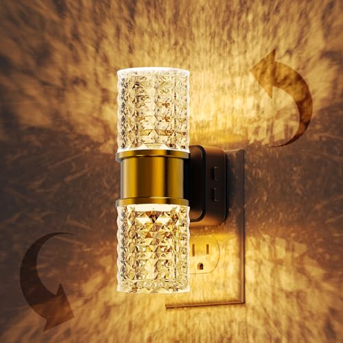 Image of L LOHAS LED Night Light, Dimmable Night Lights Plug into Wall, 0-100LM Adjustable Brightness LED Night Light,Automatic Night Lights Plug in with Auto Light Sensor, for Bedroom Hallway Home Decor