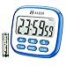 Habor Kitchen Timer, 24-Hours Digital Timer [Multifunctional] with Clock for Cooking, Loud Alarm & Strong Magnet, Count-Up & Count Down for Kitchen Baking Sports Games Office Study (Battery Included)